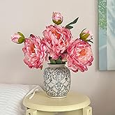 Vintage Chinoiserie Ceramic Vase, Porcelain Decorative Flower Vase for Centerpiece Living Room Table Shelf, Retro Country Decor