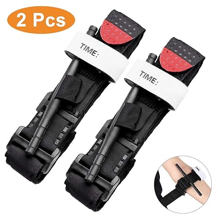 LURICO Tourniquet 2 PCS Tactical Tourniquet Kampf Anwendungs für Blutverlust Kontrolle und Military Medizinische Notfall, Ers