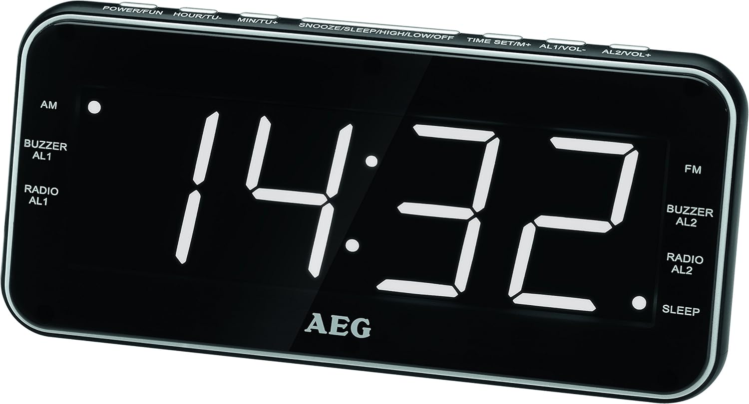 AEG MRC 4157 Clock Radio USB, AuxIn, Headphone Jack, Display Dimmable