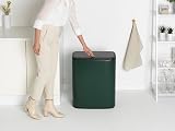 Brabantia Bo Touch Bin 2 x 30L Pine Green Soft-Touch Dual Compartment view 5