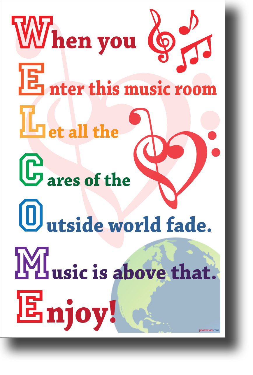 Welcome When You Enter This Music Room New Music Classroom Poster Color A Buy Online In Angola At Angola Desertcart Com Productid 40143646