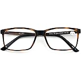 V.W.E. Men Premium Rectangle TR90 with Extended Metal Temple - Extra Large Reader - 147mm Wide Frame Reading Glasses