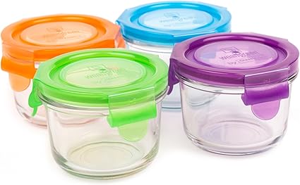 4 Pots De Conservation En Verre Trempe 165ml Weangreen Garden Amazon Fr Bebes Puericulture