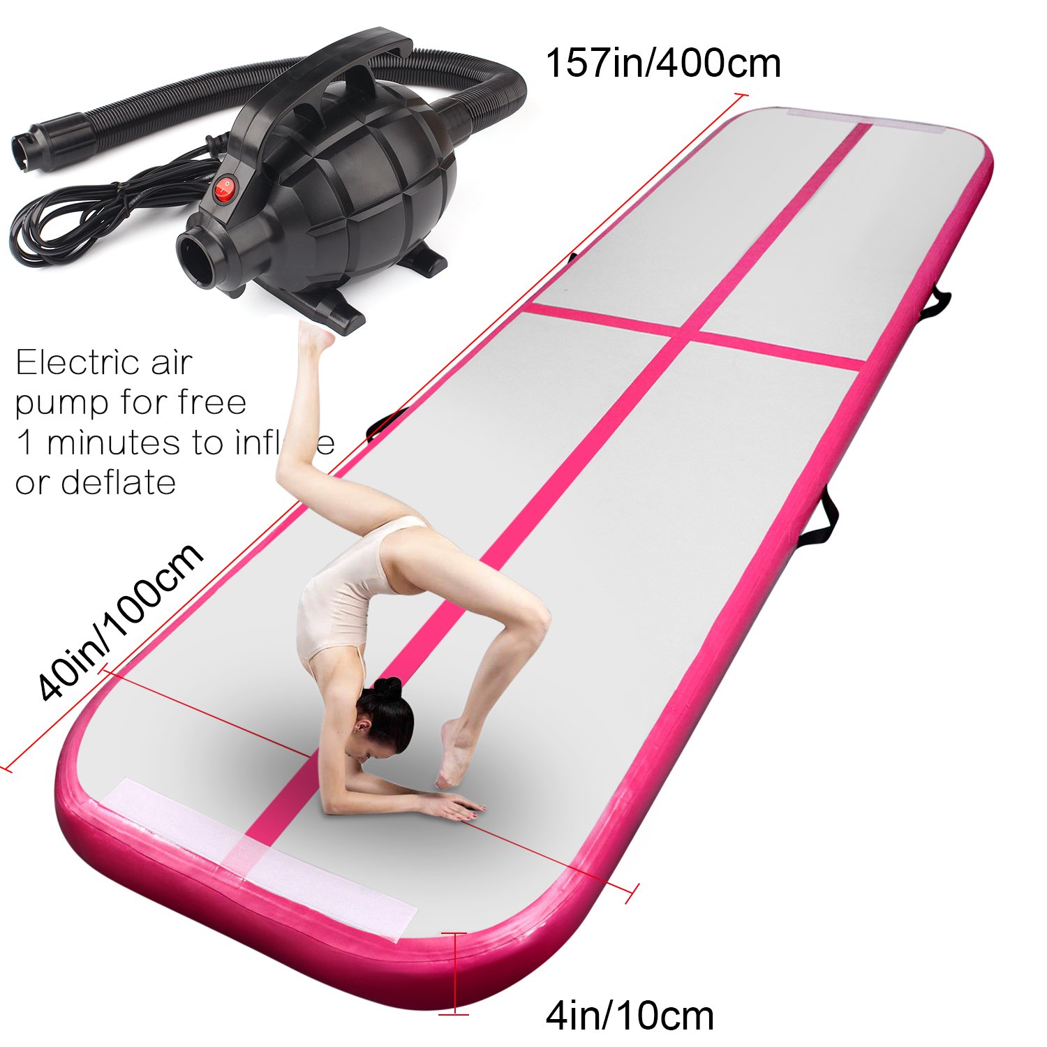 Airtrack tumbling mat inflatable gymnastics air track flooring mat with