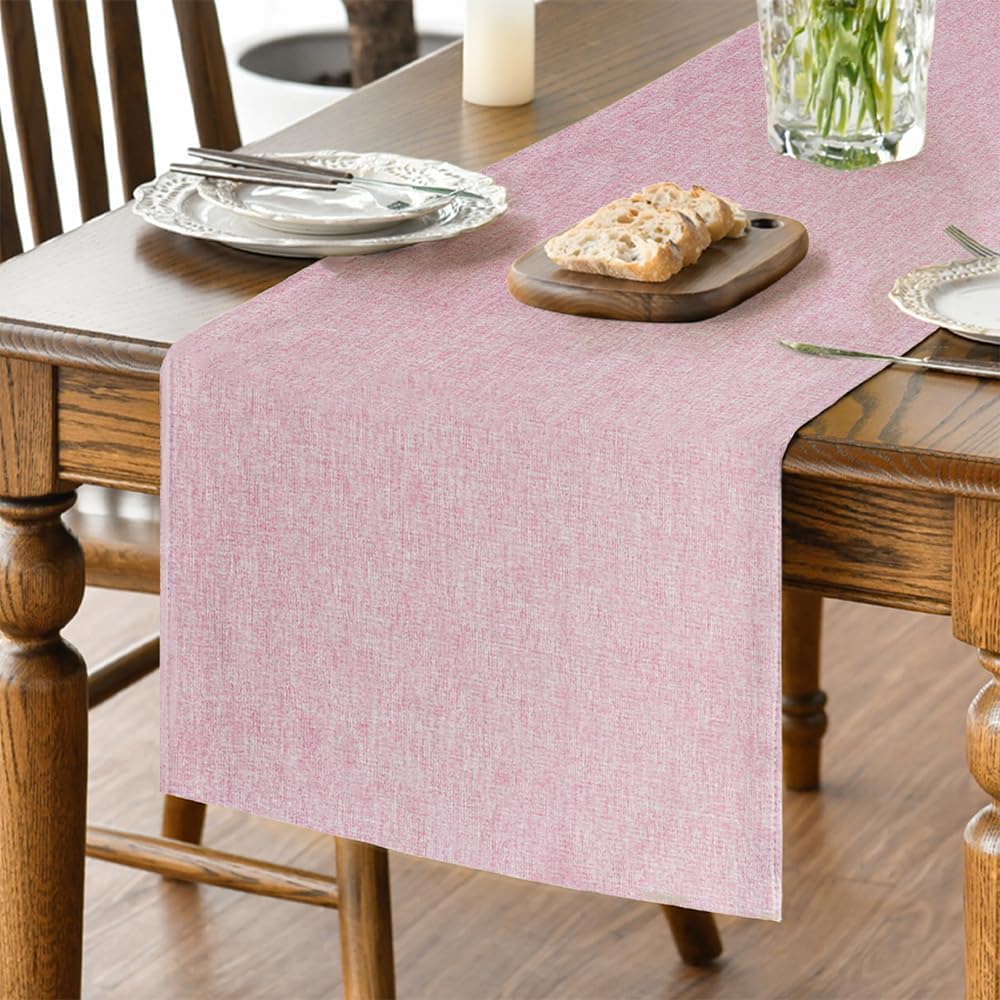Artoid Mode Pink Summer Table Runner, Seasonal Fall Autumn Machine Washable Kitchen Dining Table Decoration for Home Party Decor 40x180 cm — image 1