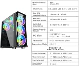 ATX Mid-Tower PC Case 6x 120mm ARGB Fans Tempered Glass USB 3.0 Gaming view 2