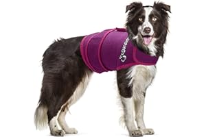 Zeaxuie Baby-Use-Grade Dog Anxiety Vest, Breathable Dog Jacket Wrap for Thunderstorm, Travel, Fireworks, Vet Visits- Calming Coat for Small, Medium & Large Dogs-XS-Purple
