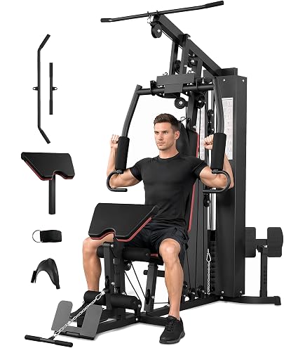 Marcy 68 kg (150 lb.) Home Gym Machine - Red Steel Frame with