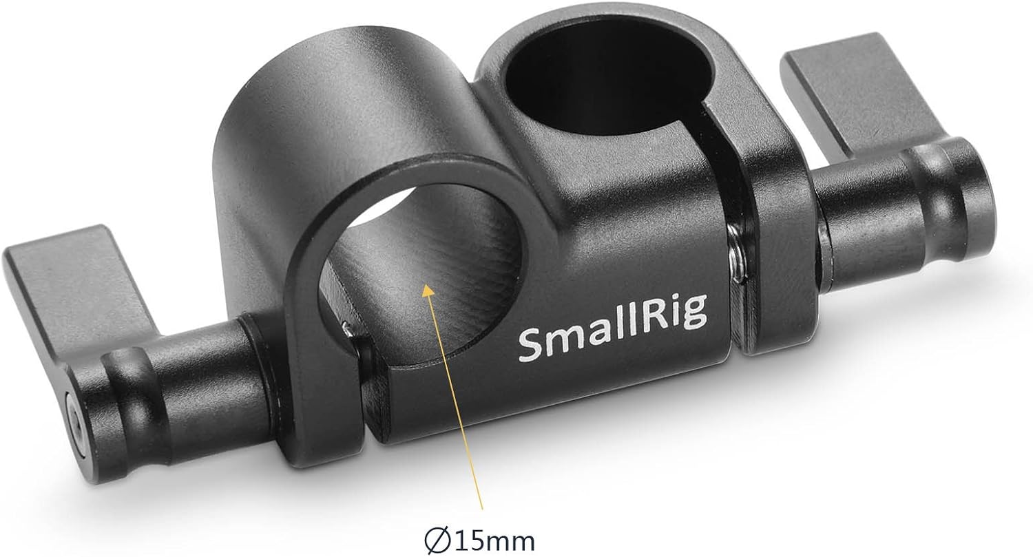 Morsetto Per Asta Da 15mm A 90° SmallRig 2069 – Lega Alluminio, Attacco Rapido Per Monitor, Microfono E Accessori DSLR