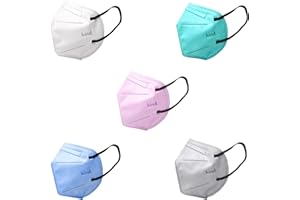 Kind Cone Face Masks – Adult Small, 25-Pack, Multi-Colour Bundle, Comfortable Fit with Adjustable Nose Wire & Soft Ear Loops