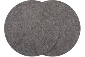 CRASPIRE 2Pcs Felt Turntable Mats Vinyl Record Pad Platter Mat 11.6 Inch Gray Anti Slip Anti Static Flat Round Disc Protective Wool Player Slipmat Mats for Damped Resonance Cleaner Audio Output Home