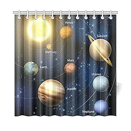 Shower Curtains Home Garden Stars Planets Solar System Shower