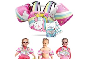 Vvinca Separable Toddler Swim Vest Fit 22-66 Lbs（2-6 Years）| 3 in 1 Toddler Floaties Pool Float & Arm Bands Boys and Girls, Adjustable Sturdy Safety for 2 3 4 5 6 Year