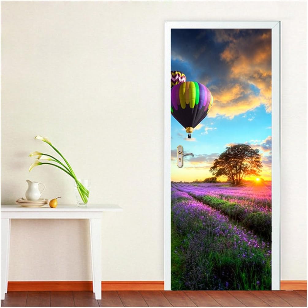 Kangrunmys 3D CréAtif Autocollants De Porte,Autocollants Porte Chambre