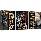 3 Panel Print Canvas Wall Art Motivational Office Wall Decor Painting Inspirational Posters Modern Inspiring Artwork for Home Living Room Bedroom Wall Decor Office Wall Art Ready to Hang - 36"Wx 16"H