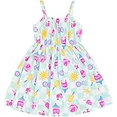 Barbie Girls Square Neck Cami Dress Toddler to Big Kid Sizes (4T - 14-16)