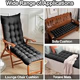 DKIEI Sun Lounger Cushion Replacement 160x50x8cm Black Anti-slip Straps view 7