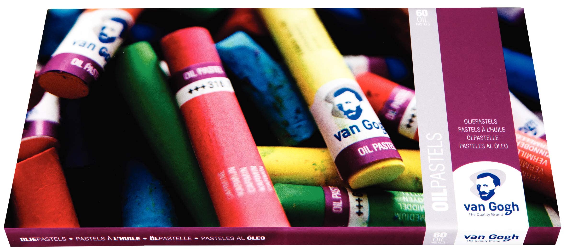 Van Gogh Oil Pastel, Round Full Stick, 60-Piece Set