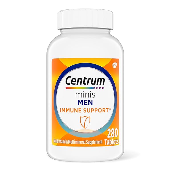 CENTRUM MINIS MEN’S DAILY MULTIVITAMIN FOR MEN FOR IMMUNE SUPPORT WITH ZINC AND VITAMIN C, 280 MINI TABLETS, 140 DAY SUPPLY