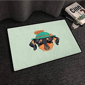Dachshund Kitchen Decor mats Hipster Pure Breed Dog ...
