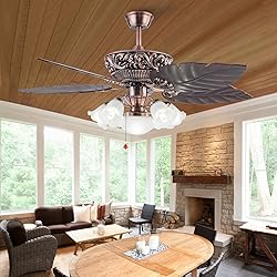 BOOMJOY 52 inch Ceiling Fans with Lights and