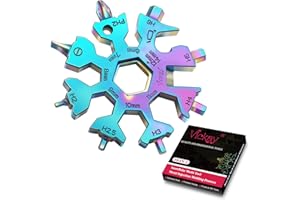 18 in 1 Snowflake Multi Tool, Phillips Flat Screwdriver Kit/Wrench/Bottle Opener, EDC Camping Gear, Gifts for Men (Colorful)