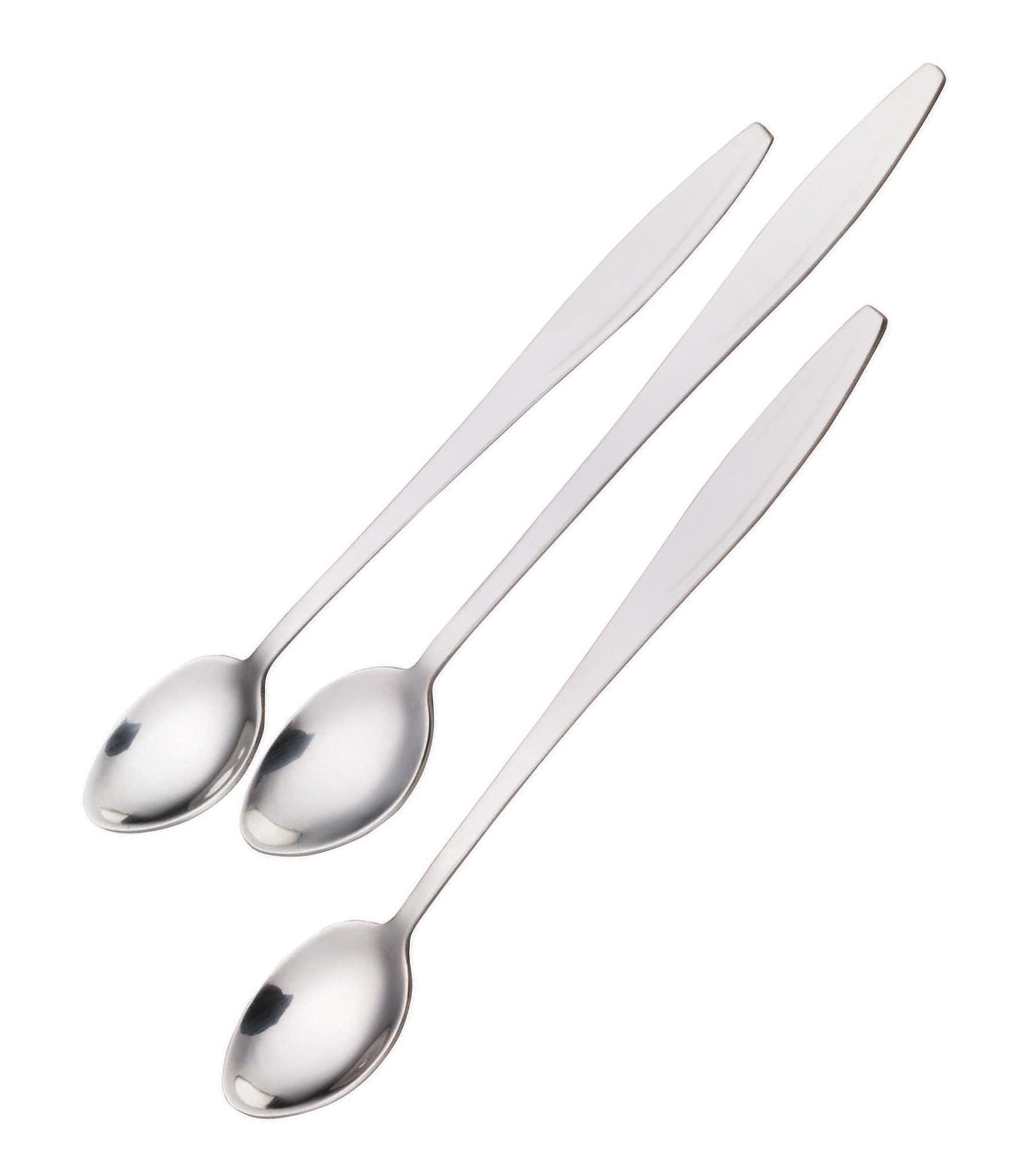 KitchenCraft Stainless Steel Ice Cream Sundae / Latte Spoons, 21 cm (8.5") (Set of 3)