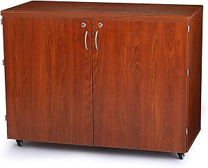 Arrow K7905 Dingo II Kangaroo 9 Drawer Storage Cabinet for Sewing and Crafts, Portable with Wheels, Teak Finish