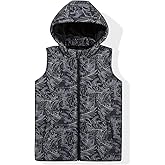 SNOW DREAMS Boys Girls Puffer Vest Hooded Quilted Outwear Sleeveless Jacket Lined Zipper Waistcoat