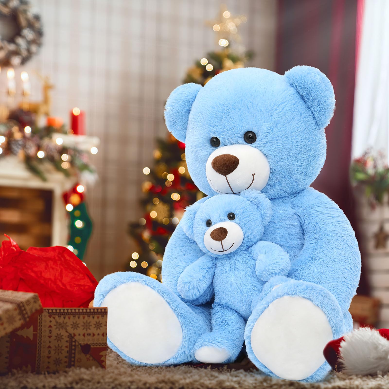 MorisMos großer Teddybär 100cm mit kleinbär, weich Teddybär groß XXL, Riesen Teddys XXL Kuscheltier für Freund Mann Männer 9