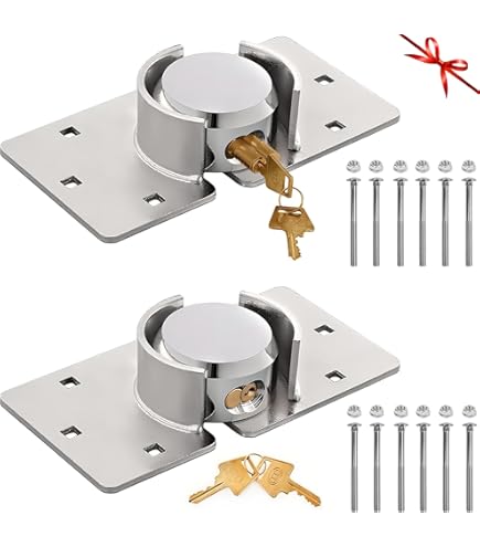 Master Lock 2 Keyed Alike Hasp Hidden Shackle Padlocks 720