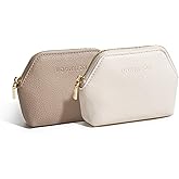ROWNYEON Small Makeup Bag for Purse, Mini Portable Cosmetic Bags for Women, PU Leather Coin Purse Lipstick Cosmetic Accessories Organizer, Travel Makeup Pouch Zipper Pouch for Men Women
