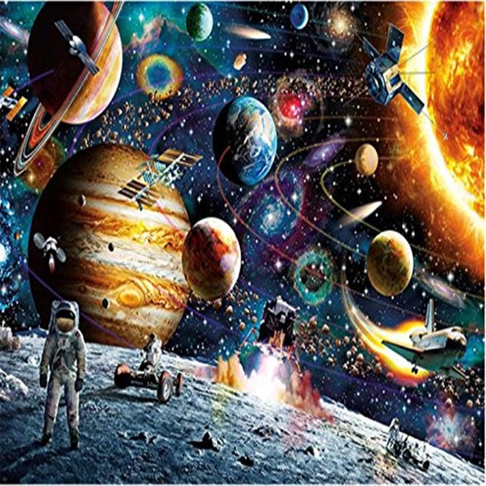Jigsaw Puzzles 1000 Pieces, Outer Space Puzzle Toy for Adults Kids Art Puzzle Game Astronaut Solar System