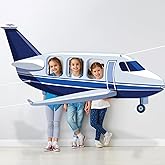 Airplane Shaped Photo Prop Selfie Frame Airplane Birthday Decoration Large Fabric Aircraft Backdrop Banner 98x53in Plane Themed Photo Booth Prop Background for Kids Baby Shower Birthday Party Supplies