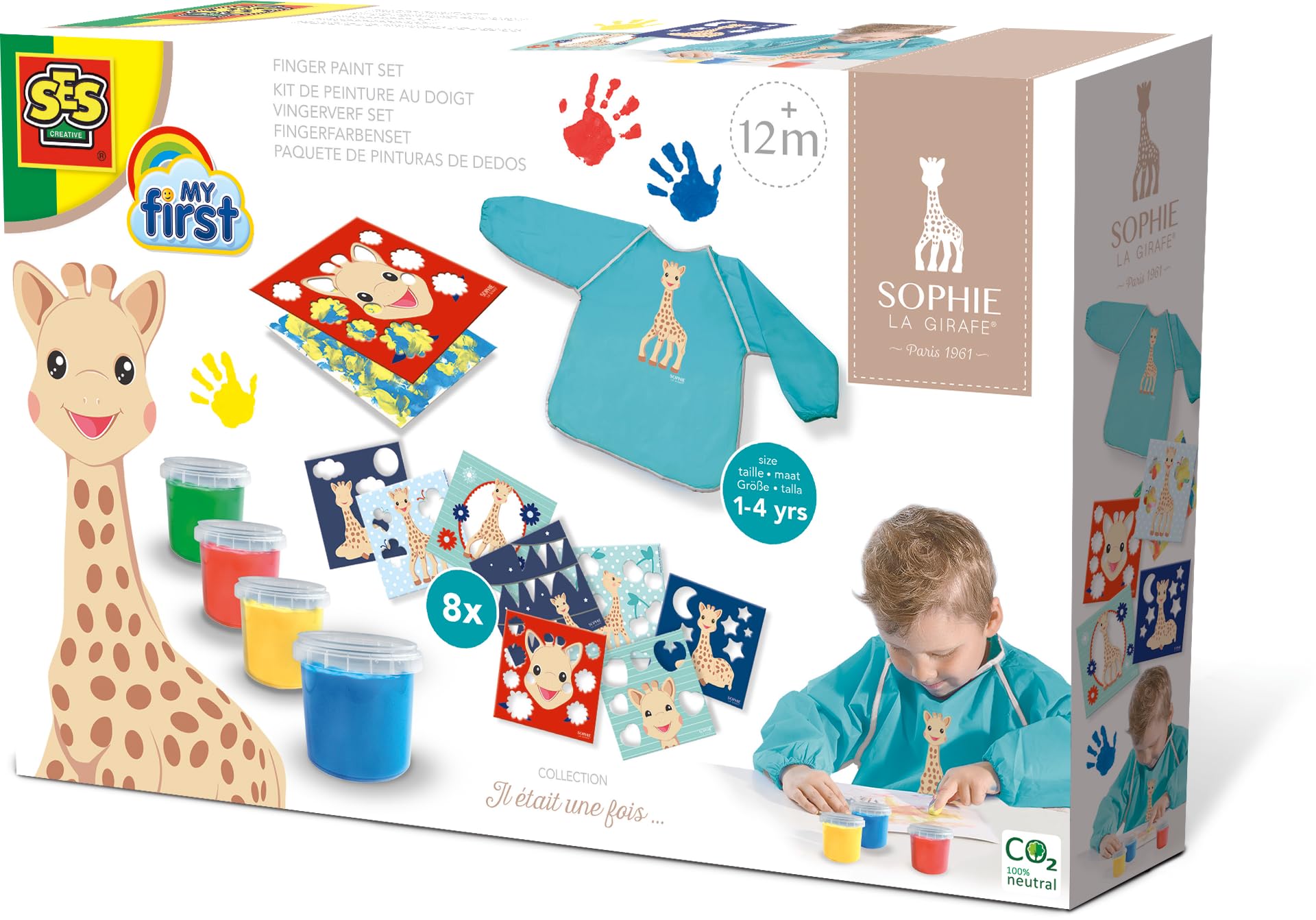 SES Creative 14494 Sophie la girafe - Fingerpaint Set