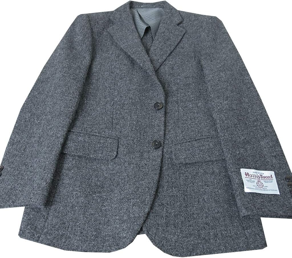 Respect 秋冬 ハリスツイード ジャケット チャコールグレー 2つボタン メンズ ブレザー 18 チャコールグレー コート ジャケット 通販 Amazon