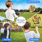 VATOS 2 Pack Archery Set Light Up Bow & Arrow Toy Cup Target 29 in Dart Board view 4