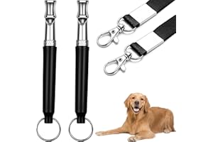 ZEHRAI 2 Pack Dog Whistle Stop Barking for Dogs, Professional Ultrasonic Dog Whistle Recall Training, Silent Dog Whistle to Stop Barking Training Control Devices for Dogs, with Black Lanyard