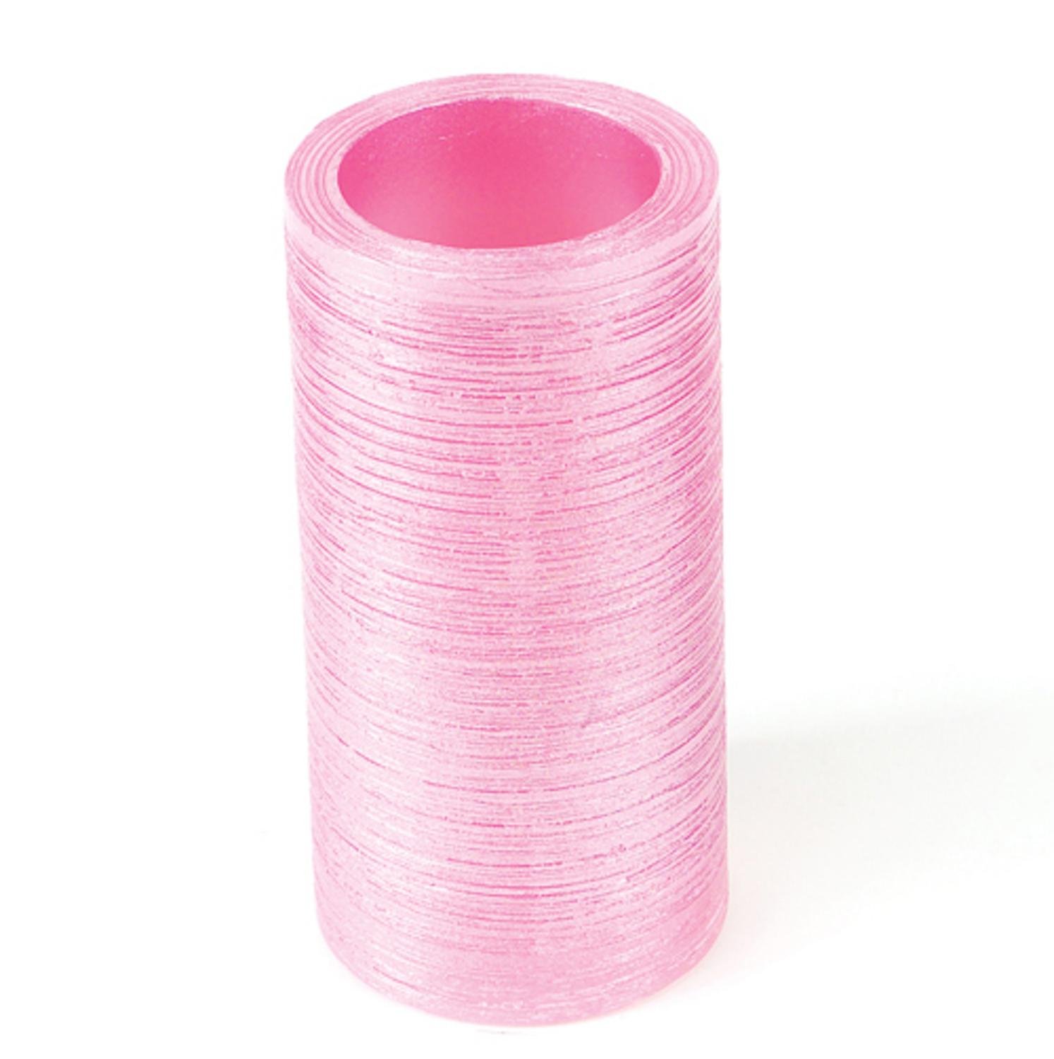 Pack of 6 Pink Battery Operated Flameless LED Wax Pillar