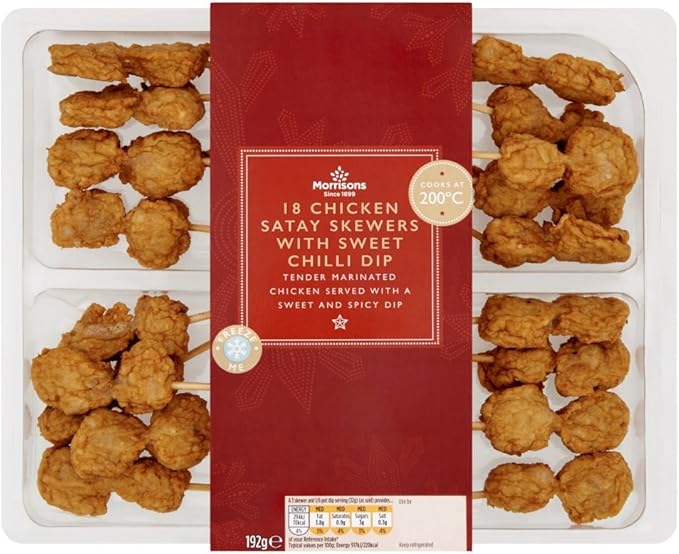 Morrisons 18 Chicken Satay and Sweet Chilli Dip, 192 g Amazon.co.uk
