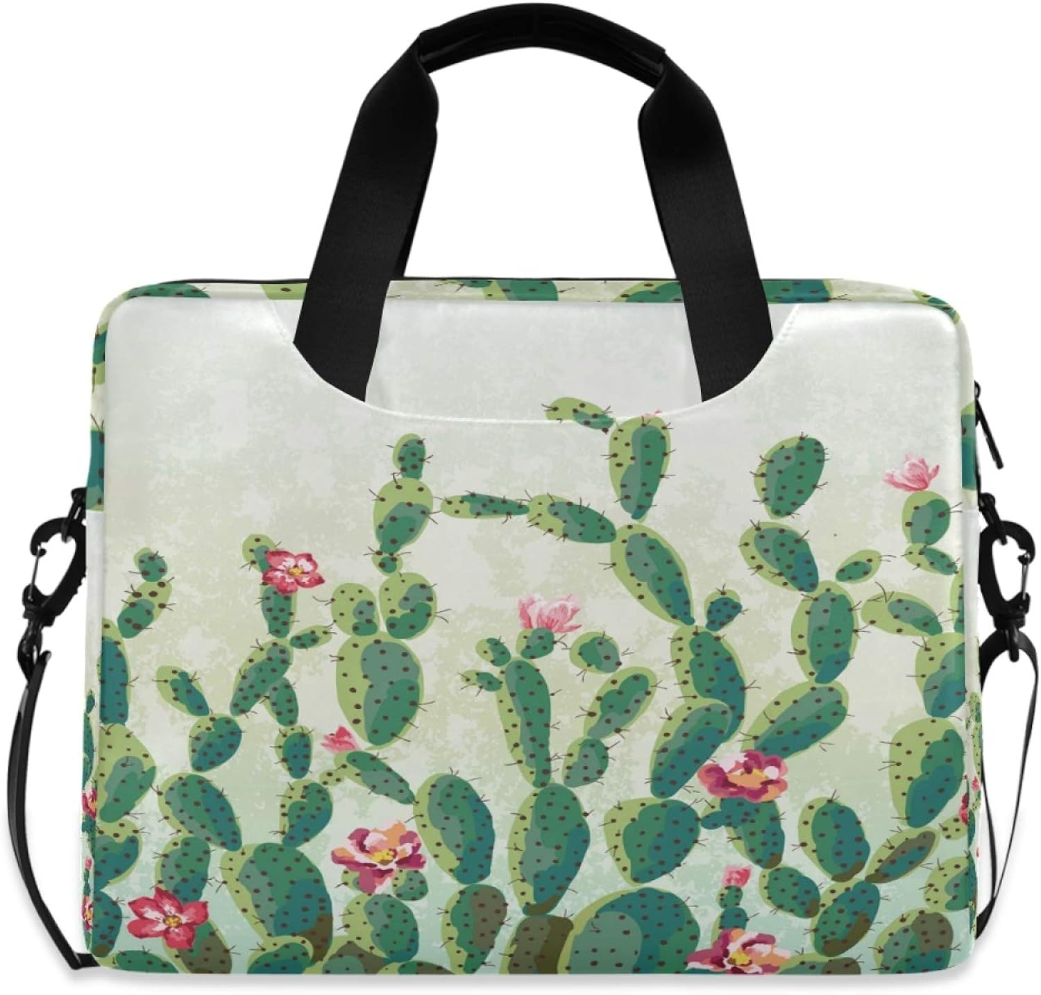 Borsa Per Laptop 15.6 Pollici Stampa Floreale Retrò - Custodia Con Tracolla, Tasche Multiple - Ideale Per Lavoro E Viaggi - Foto 5