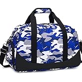 DSIUE Boys Duffle Bag Sports Gym Bag Overnight Weekender Travel Duffel Bag With Shoe Compartment (Camo Blue)