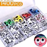 1400Pcs Googly Wiggle Eyes with Self-Adhesive in