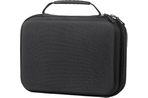 Hjdlhx Double Controllers Travel Case Hard Shell Carrying Case Anti Scratch Double Zipper Waterproof Game Storage Holder, Bla