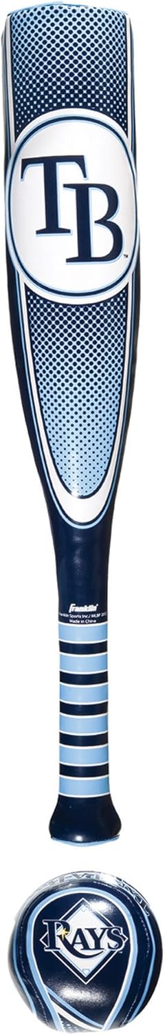 Franklin Sports Tampa Bay Rays Soft Sport Bat & Ball Set - Soft Vinyl Toy Baseball Bat and Ball Team Logo - MLB Official Licensed Product : Sports & Outdoors