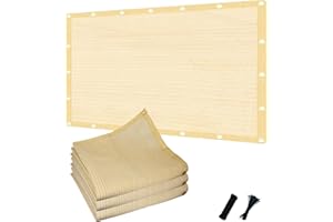 MEANCHEN 90% 12x24ft Sun Shades for Outdoor Patio Shade Cloth with Grommets Beige, Pergola Shade Cover Breathable Sun Shade F