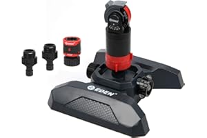 Eden 94124 Multi Pattern Turbo Gear Drive Sprinkler Plus Misting System, with Quick Connect Set, 360 Degree Coverage