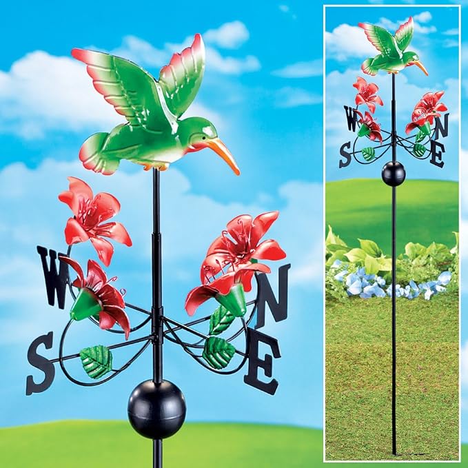 Colibrí y flores forma de gallo juego, Verde: Amazon.es: Jardín