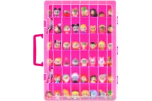 XUERDON Display Case Compatible with Disney Doorables Collectible Mini Figures/ for MGA Entertainment Miniverse. Toys Storage Organizer Container for Multi Peek/ for Village Peek Characters (Box Only)--Red