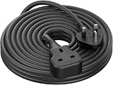 LIPWEL Heavy Duty Outdoor Extension Lead 5m 13A Single Socket Black Cable